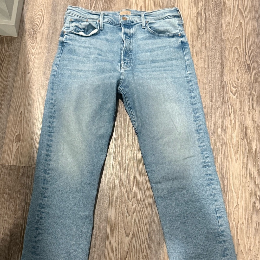 MOTHER Women’s The Tomcat Flood High-Rise Jeans sz 32 (big hair dont care)
